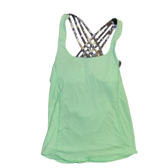 lululemon athletica Tops - Lululemon Green Athletic Tank Top Size 2